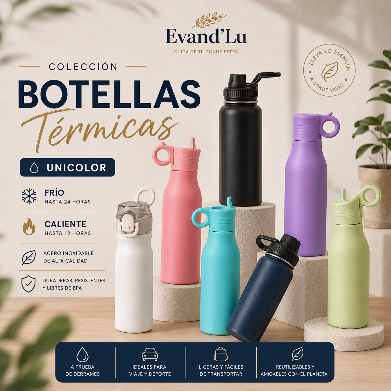 Botellas Térmicas Unicolor