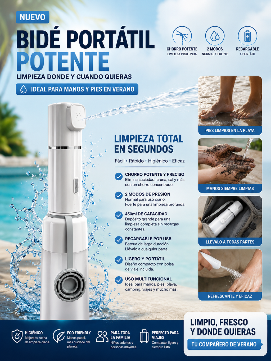 Bidé Portátil de Viaje – Evand'Lu
