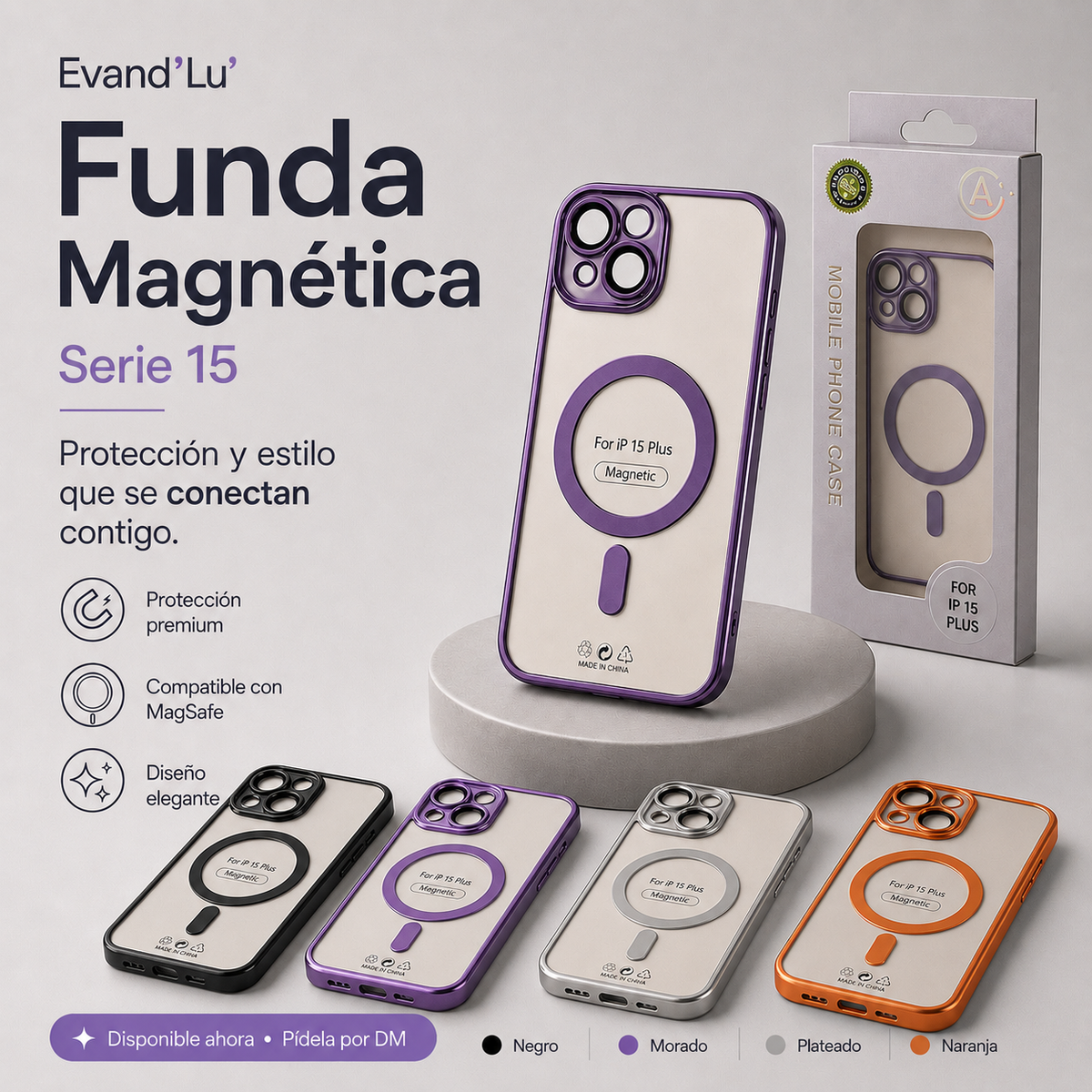 Funda Magnética Serie 15 Plus – colores