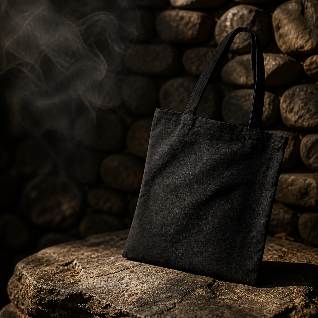 Tote Bag Negro con Cremallera – Evand'Lu